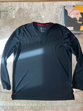 Nike On Field Apparel V-Neck Long Sleeve Pullover NFL 49ers Black Size XL